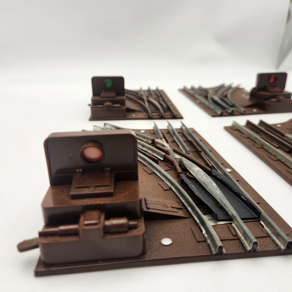 Lionel O27 Remote Control Switch Track Set 5121 5122 Left Right Hand 4pc Brown